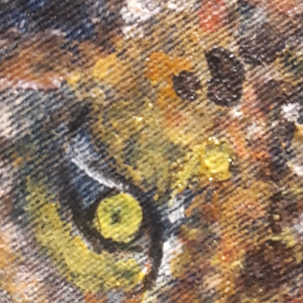 Women's handpainted lion denim jacket - Picture 4 of 5
